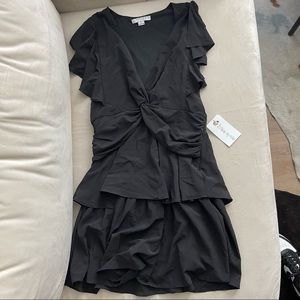 Black ruffle dress